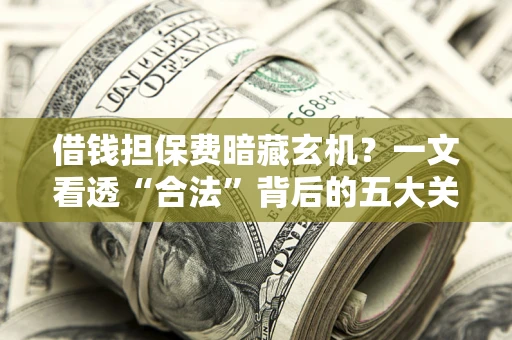 济南借钱担保费暗藏玄机？一文看透“合法”背后的五大关键陷阱