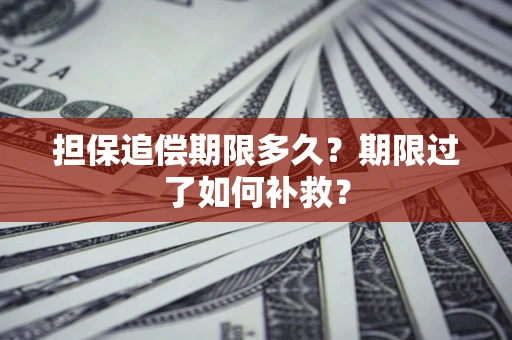 济南担保追偿期限多久？期限过了如何补救？